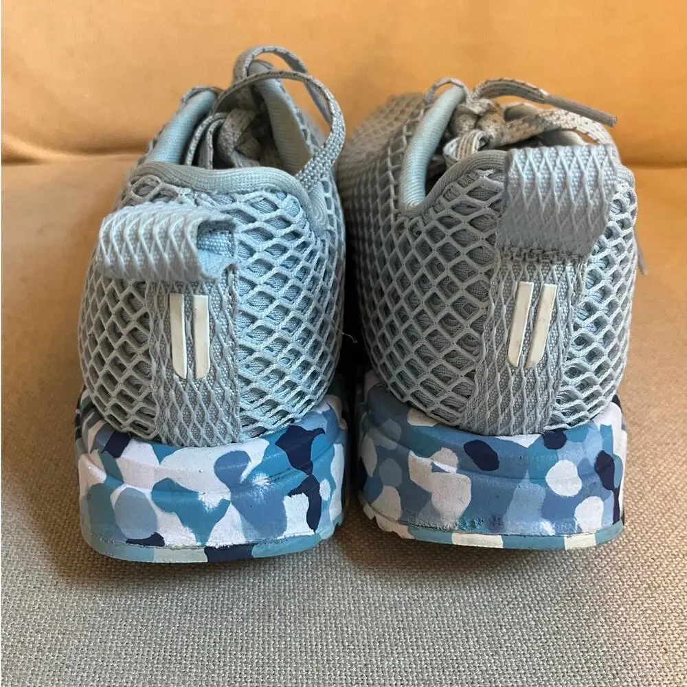 Nobull Mesh Runner Sneakers M6 W8 Ice Blue Camo Soles Diamond